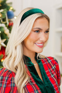 In Fine Form Emerald Velvet Headband