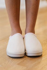 Girls: Soft Surroundings Cream Slip On Booties