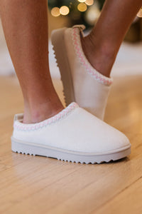 Girls: Soft Surroundings Cream Slip On Booties