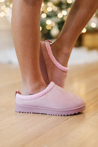 Girls: Soft Surroundings Pink Slip On Booties