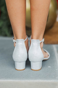 Girls: Into the Light Silver Metallic Heels
