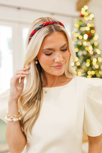 Styled Simply Red Tartan Plaid Headband