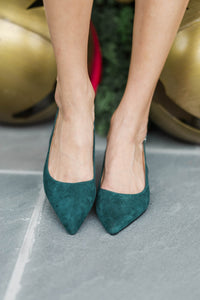 Celebration Society Emerald Velvet Heels