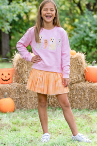 Girls: Too Cute To Spook Blush Ghosts Sweatshirt