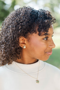 Girls: Pumpkin Kisses Gold Earrings