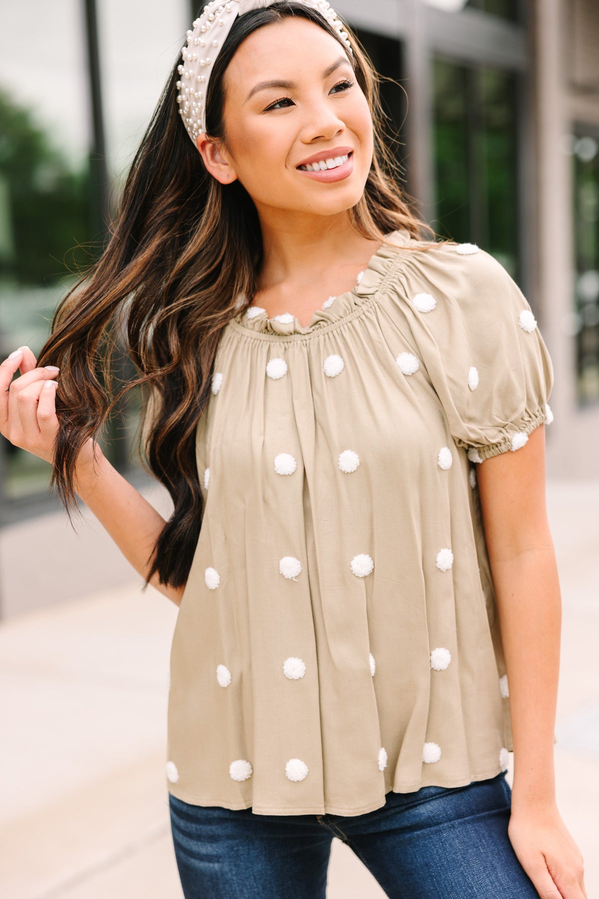 Free People Love Street Polka Dot Blouse popular