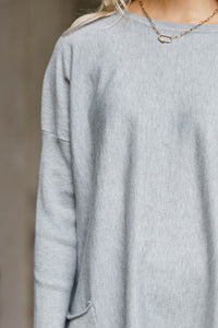 Loving My Life Heather Gray Pocket Tunic