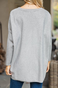 Loving My Life Heather Gray Pocket Tunic
