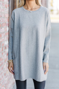 Loving My Life Heather Gray Pocket Tunic