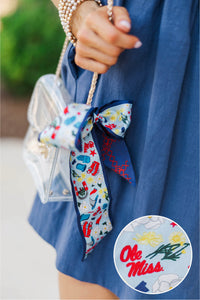 Saturday Silks: Knot Your Average Blue Purse Scarf