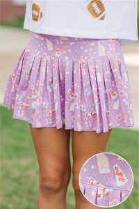Girls: The Sadie Lavender Spirit Print Skort