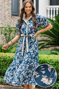 Ray of Sunshine Navy Multi Floral Dress