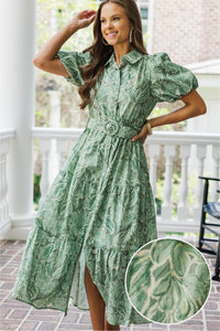 Forever Free Sage Floral Dress