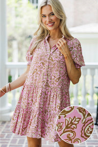 Pressed Petals Pink Ditsy Floral Dress