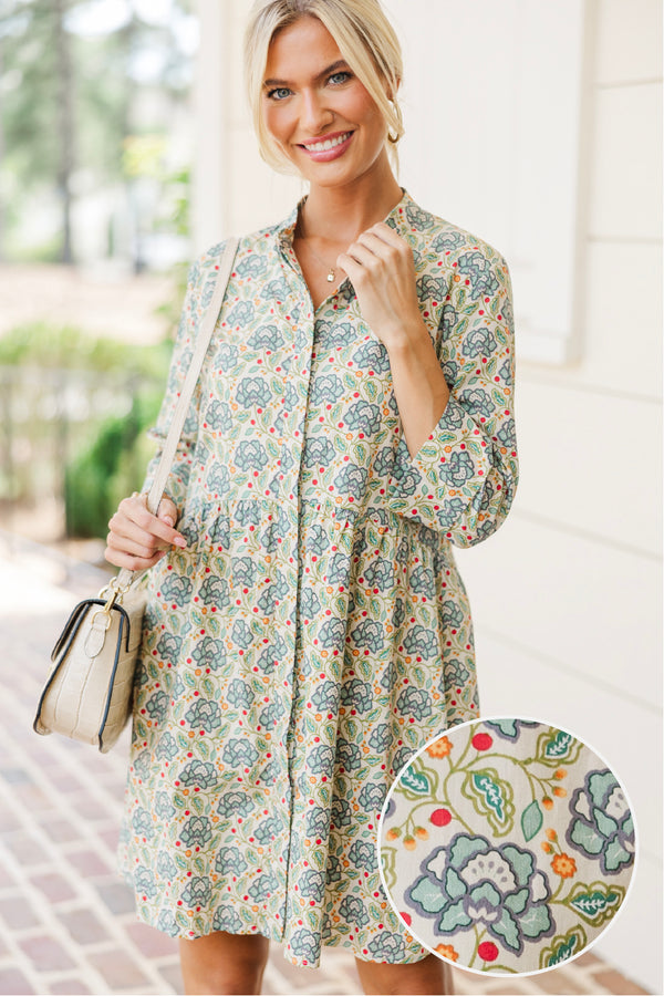 Always The One Green Floral Dress