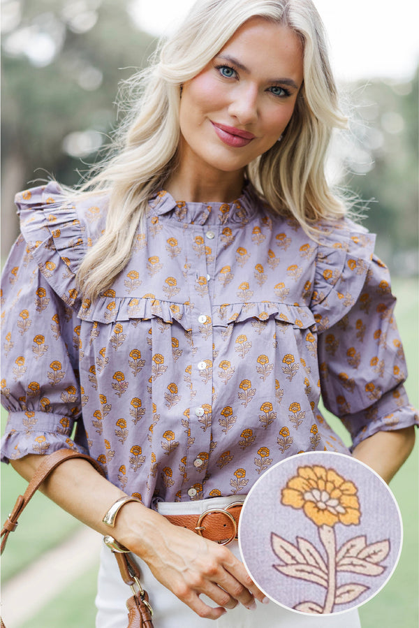 Your New Favorite Purple Medallion Blouse
