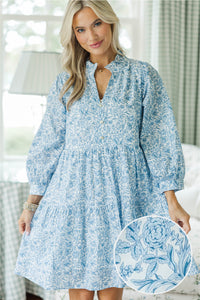 NURSING COLLECTION: A Timeless Love Blue Toile Dress