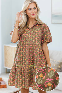 NURSING COLLECTION: Little Memories Olive Medallion Dress