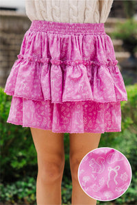 Girls: Sweet Dreams Pink Harvest Toile Skort