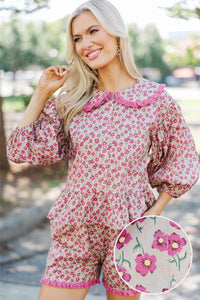 Precious Moments WIth You Brown Ditsy Floral Set