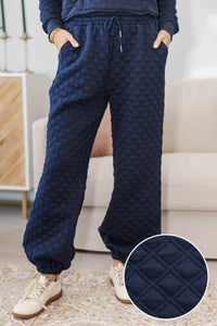 NURSING COLLECTION: Set You Free Navy Quilted Pants