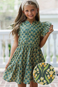 Girls: At This Time Emerald Medallion Dress