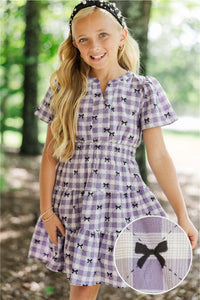 Girls: The Mary Purple Gingham Dress