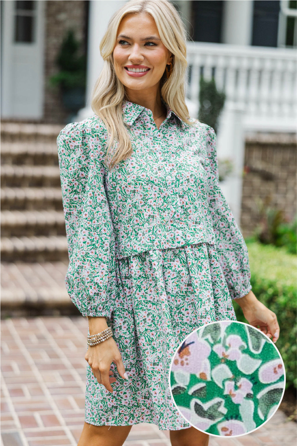 mint green t shirt dress Thinking Of You Green Floral Shirt Dress, Small - The Mint Julep Boutique