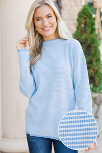 What A Treat Blue Striped Sweater