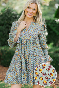 In Your Happy Place Mint Ditsy Floral Dress