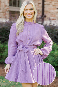 Do My Best Plum Striped Dress