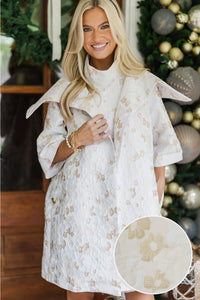 Best Days Are Here Cream Floral Brocade Jacket