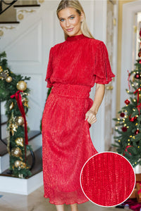 Shine Bright Red Glittery Dress