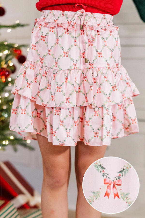 Girls: Take the Leap Pink Novelty Skort