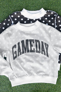 Girls: Best Friends Forever Black  Polka Dot Reversible Sweatshirt