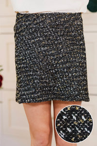 Girls: It's All Possible Black Tweed Skirt