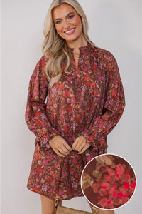 Live The Best Life Brown Floral Babydoll Dress