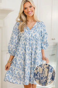 NURSING COLLECTION: It's All True Blue Toile Dress