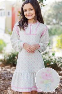 Girls: A Friend To All Mint Floral Dress