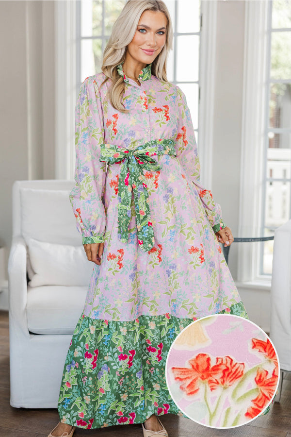 NURSING COLLECTION: Kind of Perfect Pink Floral Midi Dress