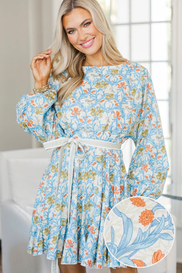 NURSING COLLECTION: Stay Close Blue Chintz Dress