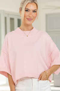 Cozy Horizon Pink S/S Sweater