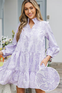Always On My Mind Lavender Brocade Babydoll Dress