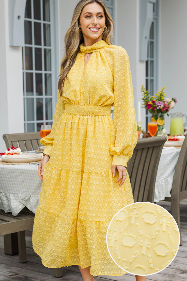 Sunshine Stroll Yellow Maxi Dress