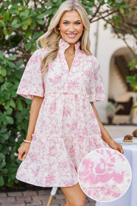 Feeling Your Best Pink Eyelet Babydoll Dress