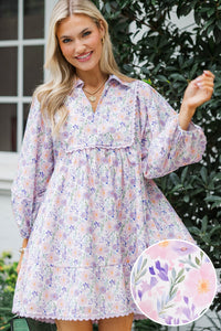 Gracefully Yours Lavender Floral Dress