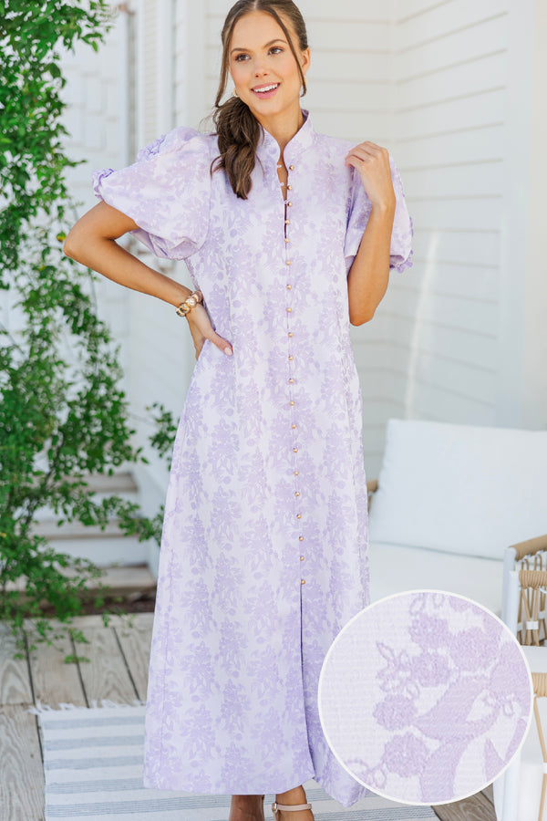 Listen To Me Lavender Purple Floral Midi Dress Shop the Mint Listen To Me Lavender Purple Floral Midi Dress Shop the Mint