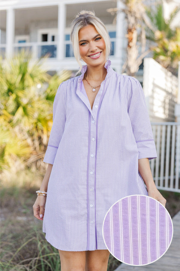 Simply Darling Lavender Seersucker Dress