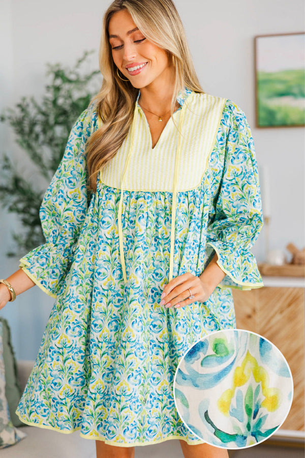 NURSING COLLECTION: All The Little Things Blue Watercolor Dress