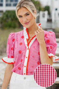 Feels Just Right Red Blouse